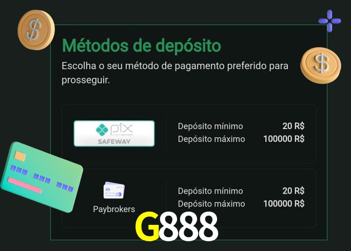 O cassino G888bet oferece uma grande variedade de métodos de pagamento